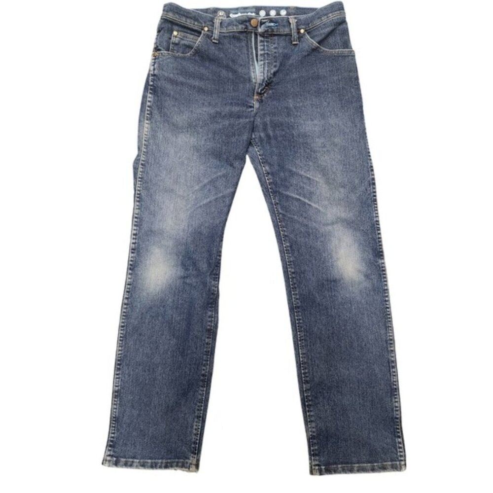 Wrangler Cowboy Cut Slim Fit Jeans Dark Wash Men's 33x32 Denim Pants